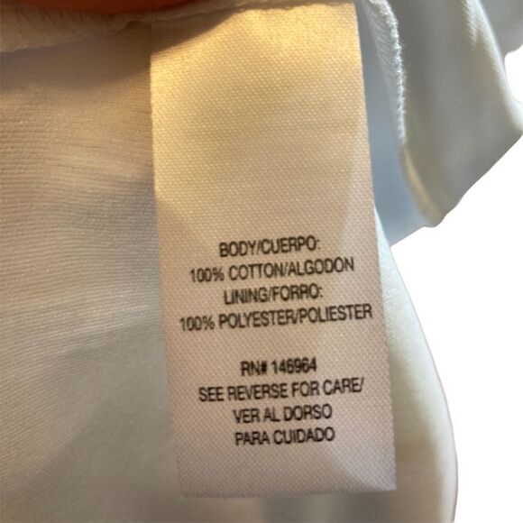 Studio I White And Blue Stripes Short Sleeve V-Neck Dress, Size 14, NWT - Picture 7 of 7